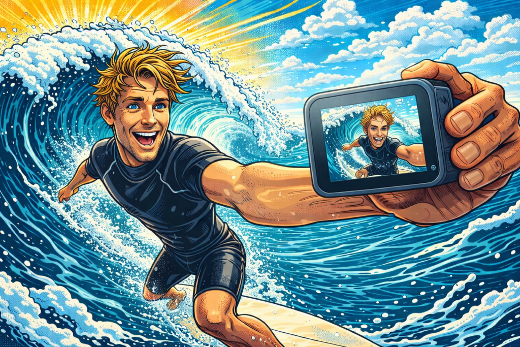 DJI Osmo Action5のアクションカメラで撮影しながらサーフィン