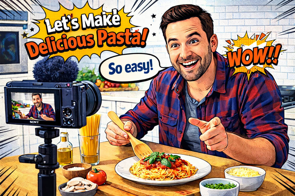 SONY VLOGCAM APS-Cを使って料理を撮影