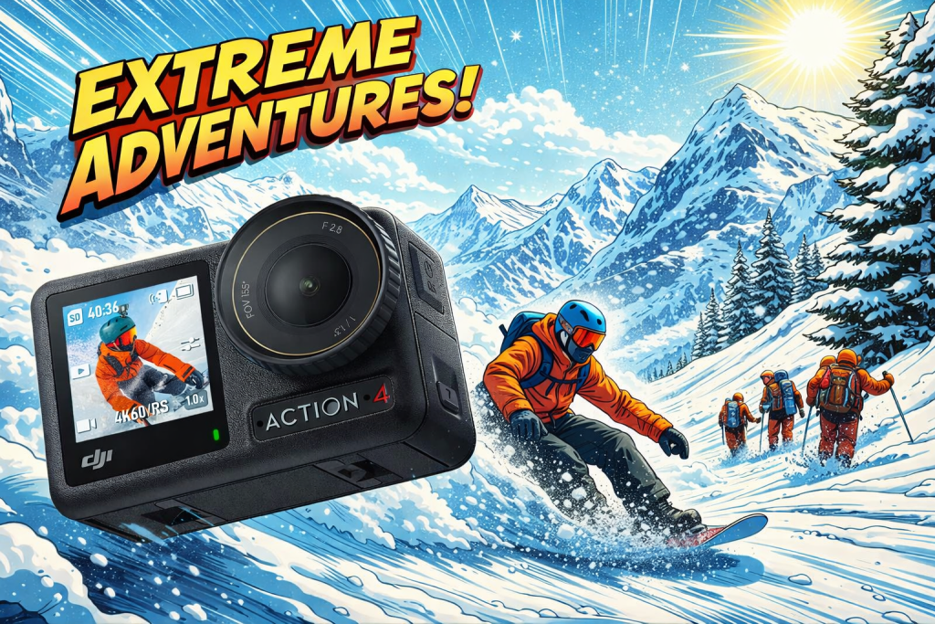 DJI OSMO ACTION4を雪山で撮影