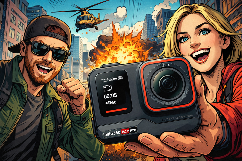 Insta360 Ace Proで撮影する男女